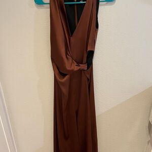 Zara Brown Sleeveless Dress